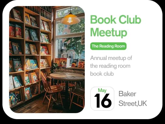Book club community feature