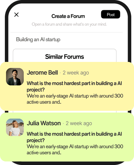 Forums organization feature for community management
